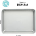 Martha Stewart Gallen 13 x 9 Inch Rectangular Nonstick Carbon Steel Cake/Baking Pan- Silver