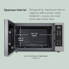 Panasonic NN-SN76LS 1.6 cu.ft Cyclonic Inverter Countertop Microwave Oven 1250Watt Power with Genius Sensor Cooking, 19.44"D x 21.88"W x 11.94"H, Stainless Steel