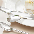 KINGSTONE Dinner Spoon Set, 4-Piece Tablespoons Silverware Spoons, Premium Food Grade Stainless Steel Spoons, Mirror Finish & Dishwasher Safe, Use for Kitchen, Home, Wedding, Party