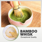Matcha Whisk Bowl Set, 7PCS All-in-One Japanese Tea Set Includes Matcha Bowl with Spout, Bamboo Whisk (Chasen) with Stand, Scoop, Sifter, Complete Kit for Ceremony, Gift for Matcha Tea Lovers