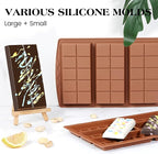 1 Pc Chocolate Bar Mold Deep Large Chocolate Molds Silicone Break Apart Thick Silicone Molds for Candy Bar (10 Snap）