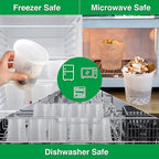 Deli Food Containers with Lids 30 oz-60 Pack Meal Prep Containers Food Storage Containers with Lids Stackable, Leakproof, BPA Free, Microwave Dishwasher Freezer Safe for Takeout Meal