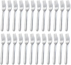 Pleafind 24-Pcs Dinner Forks, 7.1 Inch Forks Silverware, Silverware Forks, Stainless Steel Forks, Mirror Polished Forks Silverware Set, Forks Use for Home, Kitchen or Restaurant, Dishwasher Safe
