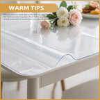 Clear Table Protector 42 x 60 Inch, 1.4mm Thick Waterproof PVC Plastic Table Cover, Durable Table Pad for Dining Room, Kitchen, Writing Desk, and Coffee Tables