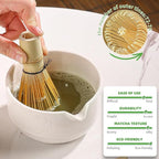 Matcha Tea Set, 5-Piece Ceramic Matcha Bowl & Whisk Kit with Cute Cat Pattern, Traditional Japanese Chawan, Scoop & Sifter, Perfect for Tea Ceremony, Gift for & Tea Lovers (white)
