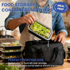 38oz 10 Pack Meal Prep Containers, BPA Free Food Storage Containers with Lids Reusable Stackable, Microwave/Dishwasher/Freezer Safe To Go Food Containers