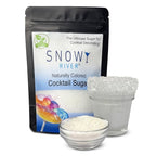 Snowy River Clear, Cocktail & Margarita Sugar Rimmer - Vibrant Color Glass Rimming Sugar with Medium Crystal Texture - 4oz