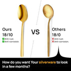 Home Haven Luxury Gold Silverware Set for 4, Heavy Duty Gold Flatware Set for 4, 18/10 Stainless Steel Cutlery Dishwasher Safe, Flatware for Special Occasions, Home & Restaurant Use (24 Pieces for 4)