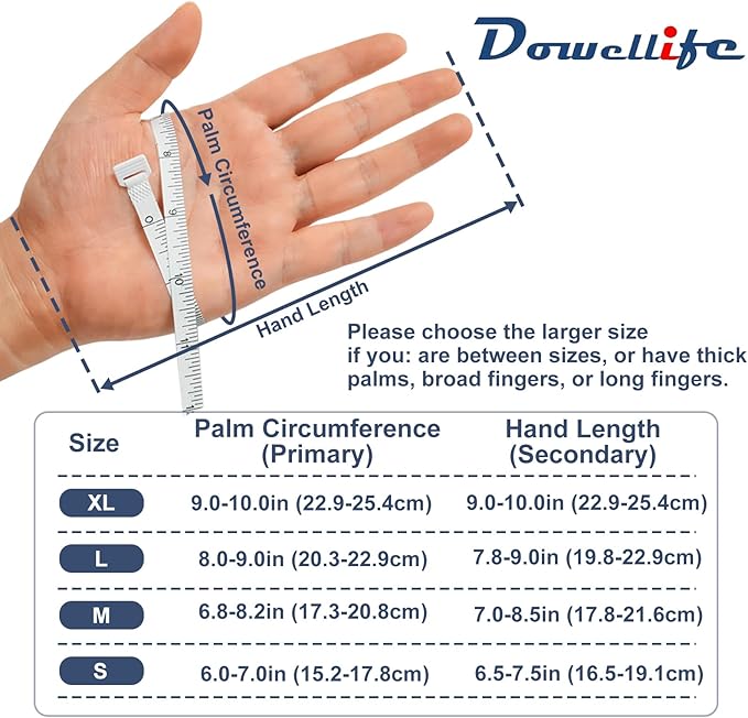 Dowellife Cut Resistant Gloves Food Grade Level 5 Protection, Safety Kitchen Cuts Gloves for Oyster Shucking, Fish Fillet Processing, Mandolin Slicing, Meat Cutting and Wood Carving (X-Large-12 Pairs)