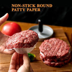 MUCHII 1000 Pcs 4.5 Inch Burger Patty Paper Rounds, White Baking Parchment Rounds, Non-Stick Sheets for Separating Patties, Baking Cookies, Bread, and More