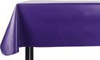 Yourtablecloth Heavy Duty Vinyl Rectangle or Square Tablecloth – 6 Gauge Heavy Duty Tablecloth – Flannel Backed – Wipeable Tablecloth with Vivid Colors & Many Sizes 60 x 120 Purple