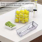 WuGeShop Mesh Silverware Tray Drawer Organizer, Kitchen Utensils Flatware with Anti-slip Mats, Silverware Storage Cutlery Tray for Knives Fork Spoon (5 Separate Compartments, Silver)