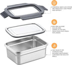 BEFOY Stainless Steel Food Storage Containers with Lids Airtight Bento Lunch Box for Kitchen Leak Proof Meal Prep Stackable Set of 3(450/1100/2500)