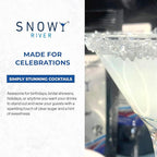 Snowy River Clear, Cocktail & Margarita Sugar Rimmer - Vibrant Color Glass Rimming Sugar with Medium Crystal Texture - 16oz