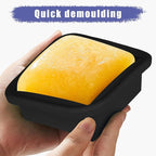2 Cup Silicone Freezer Trays with Lid 4 Pack Silicone Freezer Molds Soup Containers Make 4 Perfect Soups, Broths, Stews, Sauces, Curries (Black)