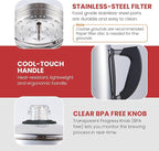 Elite Gourmet EC924 Electric Coffee Percolator, BPA Free, Keep Warm, Clear Brew Progress Knob, Cool-Touch Handle, Cordless Serve, 12-Cup, Stainless Steel