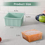 Silicone Freezer Tray for Soup Ice Cubes: 2-Cup Freezing Trays with Lid for Meal Prep - 4Pack Silicon Soup Portion Freeze Tray Make Stock Souped Ice Cube
