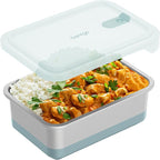 Bentgo® MicroSteel® Heat & Eat Container - Microwave-Safe, Sustainable & Reusable Stainless Steel Food Storage Container with Airtight Lid for Eco-Friendly Meal Prepping (Family Size - 8.5 Cups)