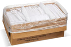 1,000 Plastic Disposable Cutlery Bulk Variety Pack White Medium Weight Includes 334 forks, 333 knives, 333 soup spoons, Disposable Silverware Plastic Cutlery