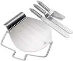 NEWLINE NY Stainless Steel Cake Customizing Decorating Serving 5pc set, Cake Server Lifter Slicer Straight & Offset Icing Frosting Spatulas