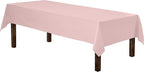 Gee Di Moda Rectangle Tablecloth - 60 x 84 Inch Pink Table Cloth for 5 Foot Rectangle Table - Heavy Duty Washable Fabric - for 5 Ft Buffet Table, Holiday Party, Dinner, Wedding & Baby Shower