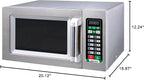 Winco Commercial-Grade Microwave with Touch Controls, 1,000 W, .9 Cubic Feet