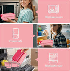 Large Bento Lunch Box Set for Adults Kids Women with 10.5oz Soup Thermo,Coffee Tumblers Men Girls Boys Teenagers Leak-Proof Lunch Food Containers with Lunch Bag