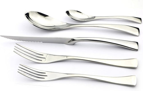 20-Piece 18/10 Stainless Steel Serrated Steak Knife Flatware Set, Service for 4