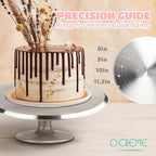 O’Creme Cake Turntable Stand, 12 inch – Heavy-Duty Aluminum Alloy Rotating Turn Table Display Lazy Susan for Decorating Cakes & Cupcakes with Non-Slip Base- Ideal for Weddings, Birthdays