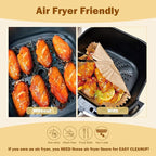 200 Pcs 6.5" Air Fryer Liner,Square Baking Parchment Airfryer Paper Unbleached Disposable Non-stick & Non-Leak & Non-Washing Paper Liner for 3-5 QT Air Fryer Basket