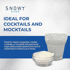 Snowy River Pearl, Cocktail & Margarita Sugar Rimmer - Vibrant Color Glass Rimming Sugar with Medium Crystal Texture - 8oz
