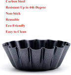 12 Packs Egg Tart Mold, Bigger Size 3 x 0.9inch, Non-Stick Pan Carbon Steel Cake Molds, Mini Pie Mould, Muffin Cupcake Pudding Baking Cup Maker - for Pies, Chinese Egg Tart, Cakes