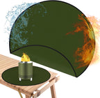 Round Fire Pit Mat Compatible with Solo Stove Mesa Accessories, Fire Proof Mat Compatible with Solo Stove Mesa Table Mat Under Fire Pit,Small Under Grill Mats for Outdoor Grill Table Top Protection