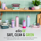 Ello Duraglass 3.4 Cup Meal Prep Sets 10Pc, 5 Pack Set- Glass Food Storage Container with Silicone Sleeve and Airtight BPA-Free Plastic Lids, Dishwasher, Microwave, and Freezer Safe, Fruit Salad