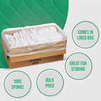1,000 Plastic Disposable Sporks Bulk White Medium Weight Disposable Silverware Plastic Cutlery Spork
