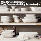 Artena Soup Bowls 32 OZ, Cereal Bowls Set of 4, White Embossment Ceramic Ramen Bowl for Salad, Dinner, Pho, Noodle, Pasta, Snacks, Dishwasher Microwave Safe, 6.3 Inch, Pinwheel Flower