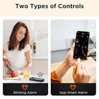 Bluetooth Meat Thermometer with Smart APP, 800FT Wireless Range & LCD Base, Rechargeable Probe, Digital Food Thermometer for BBQ, Grill, Chefs, Air Fryer, Gifts for Men Dad