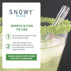 Snowy River Holly Green, Cocktail & Margarita Sugar Rimmer - Vibrant Naturally Colored Sugar for Cocktail Rimming, Baking & Decorating, Medium Crystal - 80oz