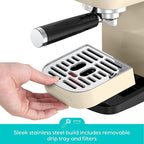 CASABREWS 3700 Essential Espresso Machine 20 Bar, Stainless Steel Coffee Maker with Steam Milk Frother, Espresso Coffee Machine Cappuccino Latte Machine with 43.9oz Removable Water Tank, Creamy