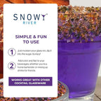 Snowy River Halloween, Cocktail & Margarita Sugar Rimmer - Vibrant Naturally Colored Sugar for Cocktail Rimming, Baking & Decorating, Medium Crystal - 80oz