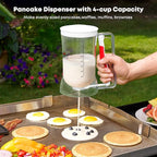 Stanbroil 10 Piece Griddle Breakfast Kit, Complete Griddle Accessories Set for Blackstone, Pancake Batter Dispenser, Stainless Steel Bacon Press & Scraper, Basting Brush, 4 Egg Rings & 2 Oil Bottle