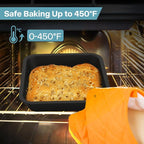 2-Pack 8x8 Square Cake Pan, Nonstick Brownies Square Cake Pan, 8 inch Square Baking Pan for Making Meat Dishes, Square Cake Pan for Beginners, Easy to Clean