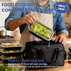 50 Pack 32 oz Meal Prep Containers Reusable BPA Free, Plastic Food Storage Containers with Lids, Leakproof Airtight To-Go Food Containers, Microwave & Freezer Safe