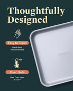 Caraway 9” Square Pan Duo - Non-Stick Ceramic Coating - Free From Forever Chemicals - Cake Pan Perfect for Brownies, Lemon Bars, & More - Black