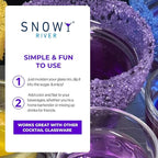 Snowy River Purple, Cocktail & Margarita Sugar Rimmer - Vibrant Naturally Colored Sugar for Cocktail Rimming, Baking & Decorating, Medium Crystal - 4oz