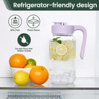 Mason Jar Pitcher - Airtight & Leakproof Glass Pitcher with Lid, Perfect for Breastmilk, Cold Brew, and Sun Tea, 2 Quart (64 oz) Mason Jar with Pour Spout Lid