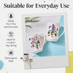 Portmeirion Botanic Garden 30-Piece Dinnerware Set - Nature-Inspired Floral Motifs - Dishwasher, Microwave, Freezer Safe Elegant Dining Plates, Bowls, Mugs - Fine Earthenware for Home Gatherings