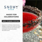 Snowy River Black, Cocktail & Margarita Sugar Rimmer - Vibrant Naturally Colored Sugar for Cocktail Rimming, Baking & Decorating, Medium Crystal - 16oz