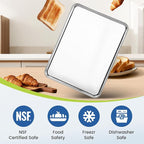 12 Pack Stainless Steel Baking Sheet Pans, 16" L × 12" W × 1" H Cookie Sheets for Toaster Oven, Rust-Resistant, Dishwasher Safe