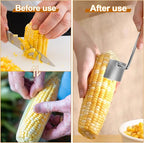 3 Pcs Corn Cob Peeler, Corn Stripper, Corn Holder, Corn Peeler with long handle Stainless Steel Corn Cob Stripper Tool, Efficient Design Perfect for Dining Enthusiasts